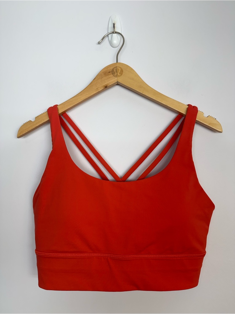 163: Lululemon Energy Longline Bra *Medium Support B–D Cups Canyon Orange Sz 12